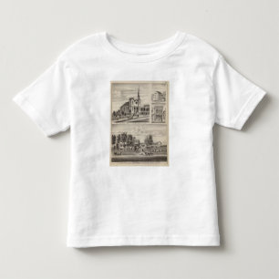 Camiseta Infantil Residência, fazenda, igreja e loja em Minnesota