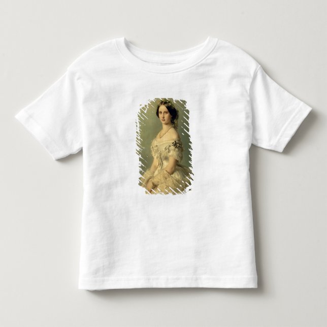 Camiseta Infantil Retrato da Princesa de Baden, 1856 (Frente)
