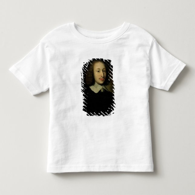 Camiseta Infantil Retrato de Blaise Pascal (Frente)