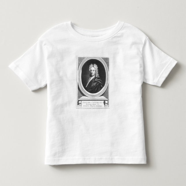 Camiseta Infantil Retrato de Edmond Halley (Frente)