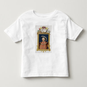 Camiseta Infantil Retrato de Henry VIII (1491-1547) como o defensor