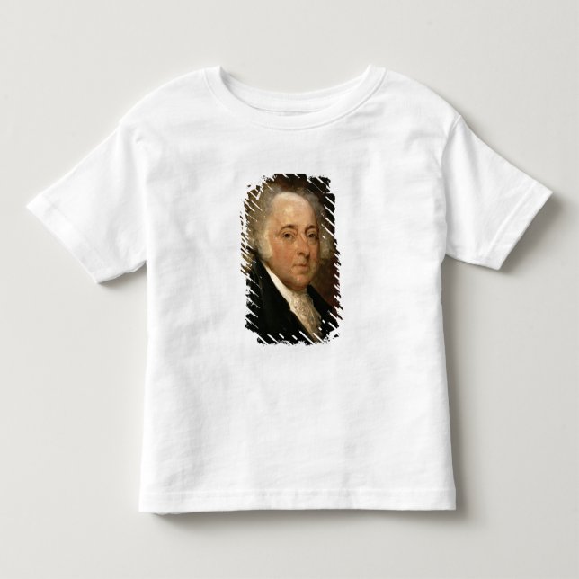Camiseta Infantil Retrato de John Adams (Frente)