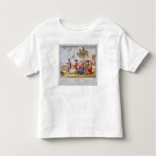 Camiseta Infantil Revolucionários franceses que dançam o carmagnole