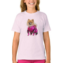Camiseta Infantil Robô Pomerânia Fofa