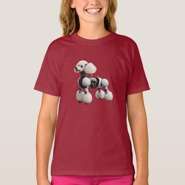 Camiseta Infantil Robô Poodle Fofo (Frente)
