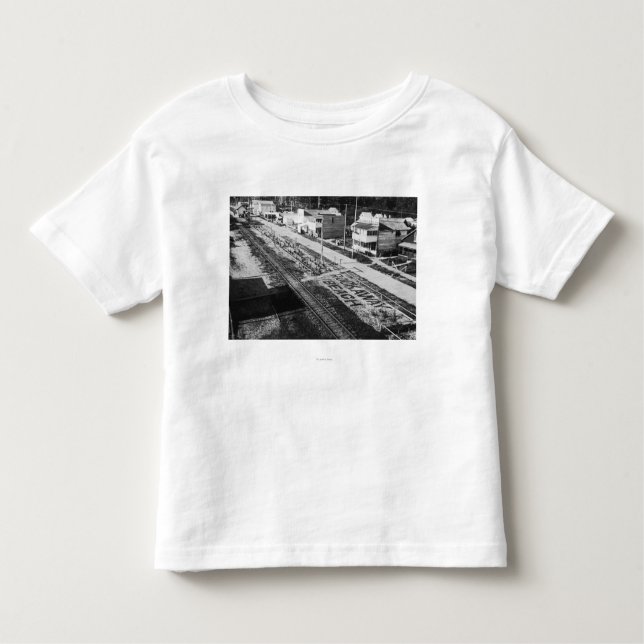 Camiseta Infantil Rockaway, praia de Oregon e rua principal (Frente)