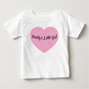 Camiseta Infantil Rosa Coração de Menina Bebê e Cr