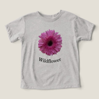 Camiseta Infantil Rosa Gerbera Daisy Flor Silvestr
