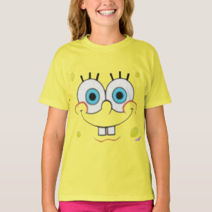 Camiseta Infantil Rosto Desenho Animado Esponja De