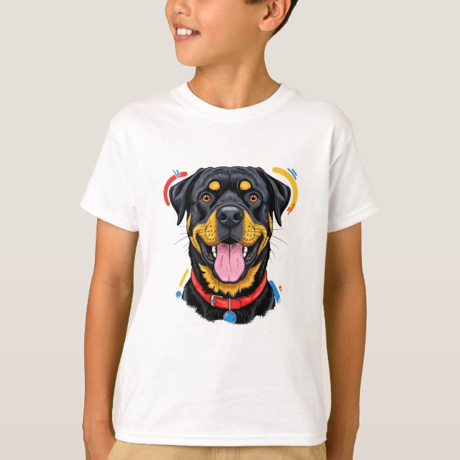 Camiseta infantil Rottweiler (Frente)