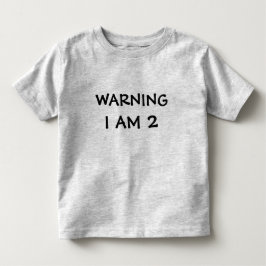 Camiseta Infantil Rótulo de aviso para crianças engraçadas