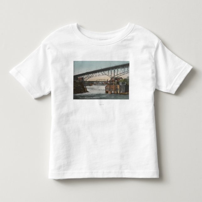 Camiseta Infantil Rua de Spokane, Washington - de Monroe (Frente)