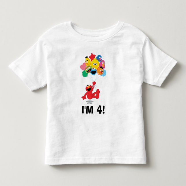 Camiseta Infantil Rua Sésamo | Aniversário de Elmo & Amigos (Frente)