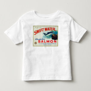 Camiseta Infantil Salmões rápidos da água de Astoria, Oregon - de