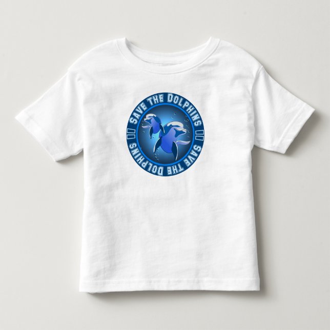 Camiseta Infantil Salvar os golfinhos (Frente)