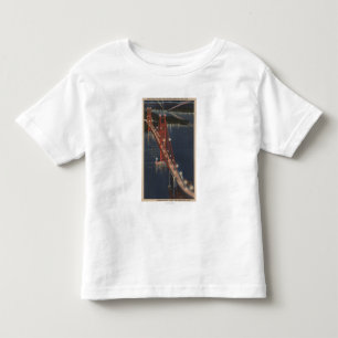 Camiseta Infantil San Francisco, CA - opinião da noite do Golden