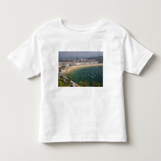 Camiseta Infantil San Sebastian, Espanha. A cidade basca de San (Frente)