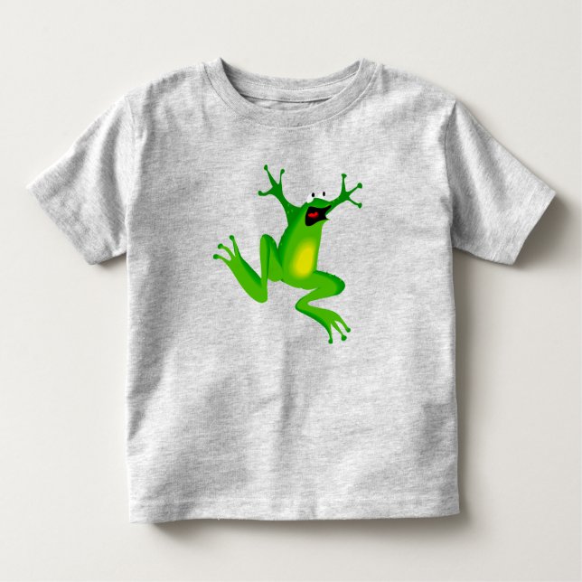 CAMISETA INFANTIL SAPO VERDE CORTE ENGRAÇADO (Frente)