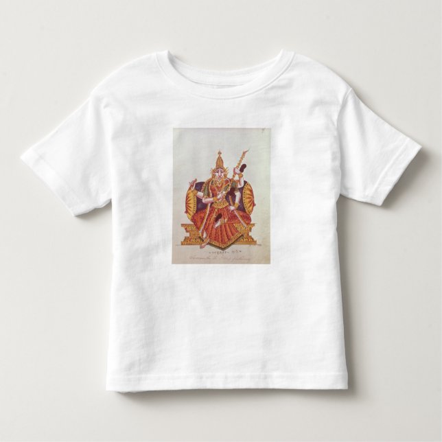 Camiseta Infantil Saratheswathee, deusa hindu da aprendizagem (Frente)