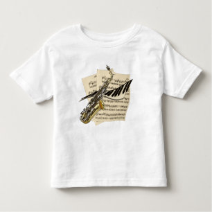 Camiseta Infantil Saxofone & piano dos músicos
