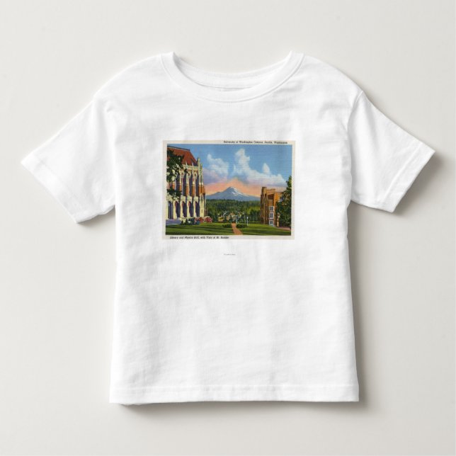 Camiseta Infantil Seattle, Washington - universidade de Washington (Frente)