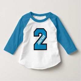 Camiseta Infantil segundo aniversário Boy Sports Number 2 Anos A01