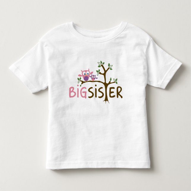 Camiseta Infantil Série Big Sister Owl (Frente)