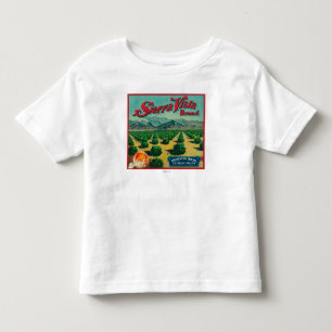 Camiseta Infantil Serra etiqueta da caixa do citrino da marca de