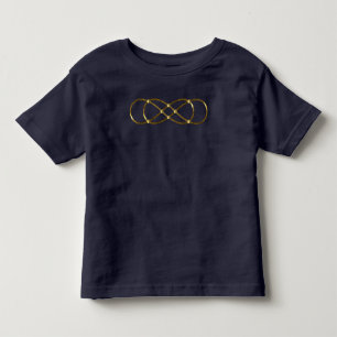 Camiseta Infantil Símbolo duplo infinito - Dourado antigo