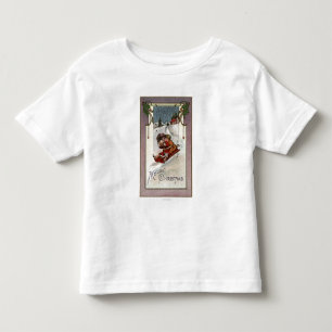 Camiseta Infantil Sledding alegre de ChristmasCouple