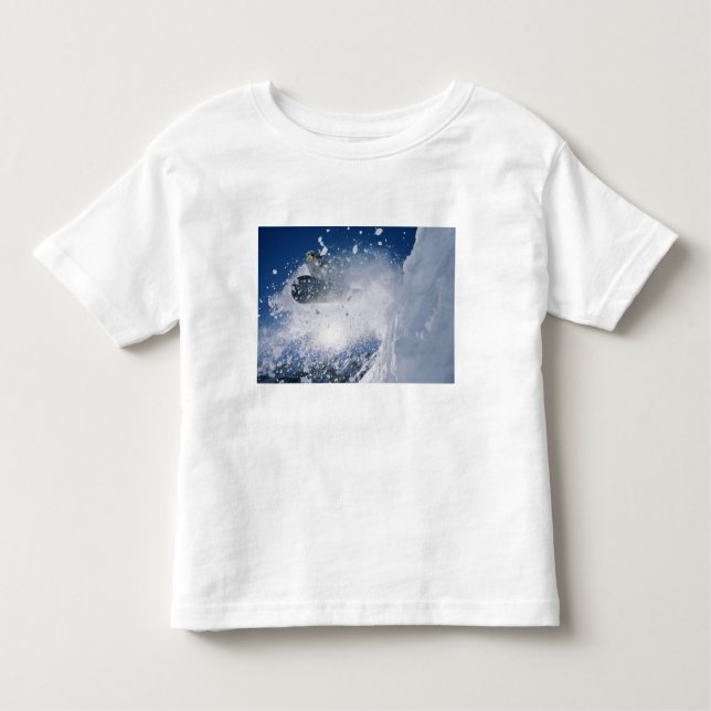 Camiseta Infantil Snowboard em Snowbird Resort, Wasatch (Frente)