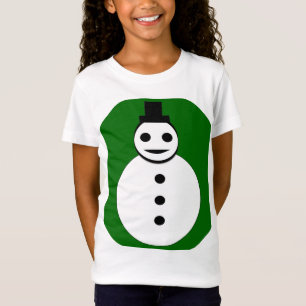 Camiseta Infantil Snowman de Natal Sorridente