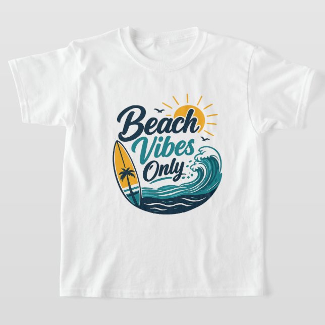 Camiseta Infantil Só Vibrações de Praia (Postura )
