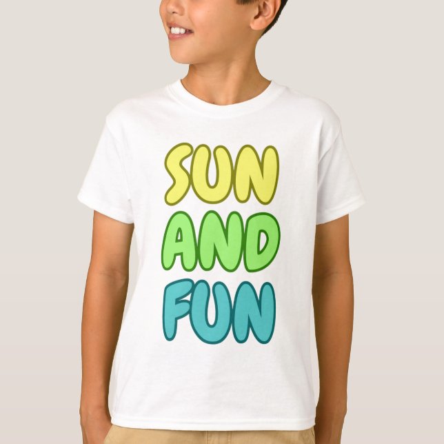Camiseta Infantil Sol e Diversão (Frente)
