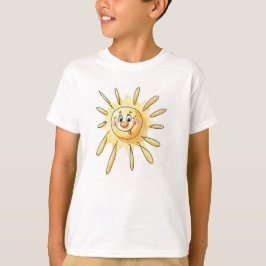 Camiseta Infantil Sol Feliz Adorável