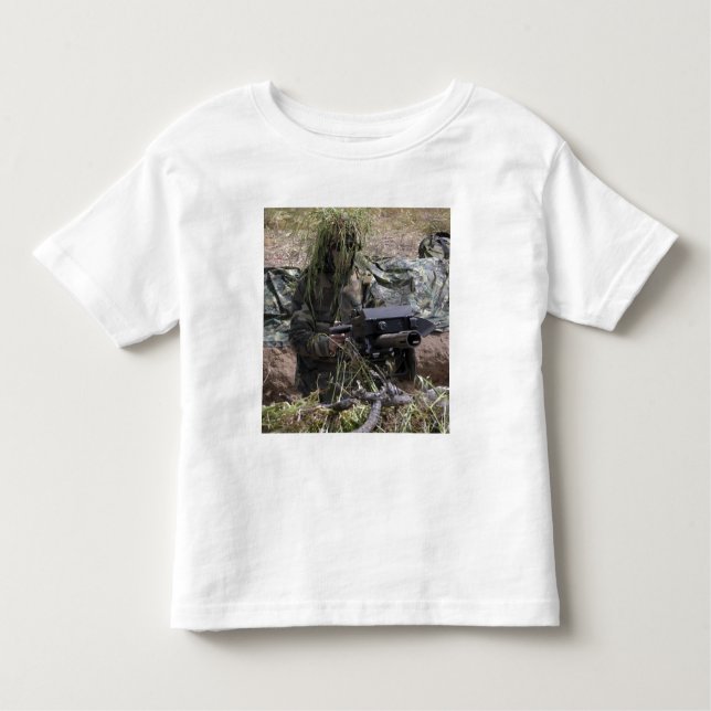 Camiseta Infantil Soldado com lança-granadas MK-19 (Frente)