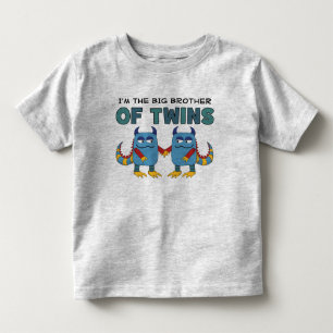 Camiseta Infantil Sou o Grande Irmão das Gêmeas