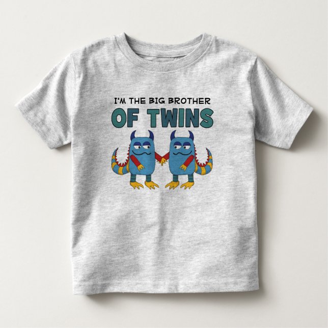 Camiseta Infantil Sou o Grande Irmão das Gêmeas (Frente)