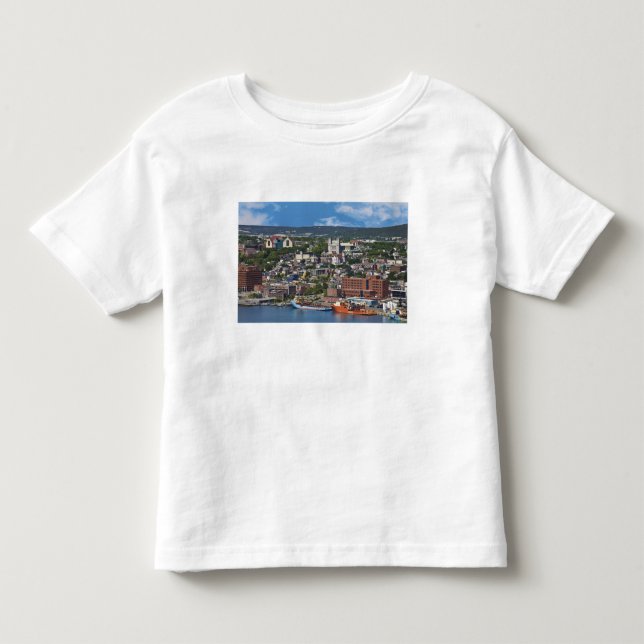 Camiseta Infantil St. John's, Terra Nova e Labrador, Canadá, a costa (Frente)