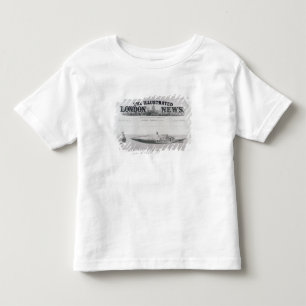 Camiseta Infantil Submarino de naufrágio e de aumentação do