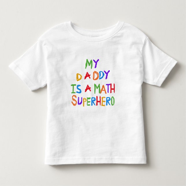 Camiseta Infantil Super-herói Math (Frente)