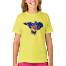 Camiseta Infantil Super-Herói Pomerânia Fofa
