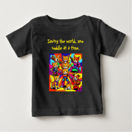 Camiseta Infantil Super-heróis Animais Fofos