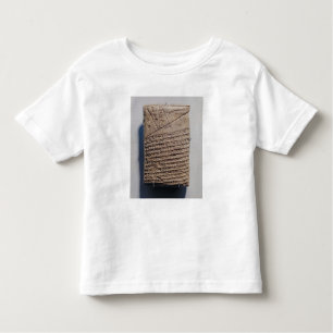 Camiseta Infantil Tabuleta com quatorze linhas de um texto