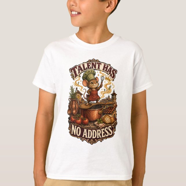 Camiseta Infantil Talent Has No Address (Frente)