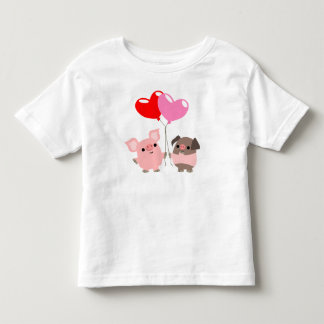 Camiseta Infantil Tangled Hearts (Porcos de Cartoon)