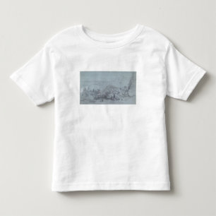 Camiseta Infantil Taormina, das "vistas de Sicília" (giz & gouache
