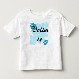 Camiseta Infantil Te de Volim - croata - eu te amo