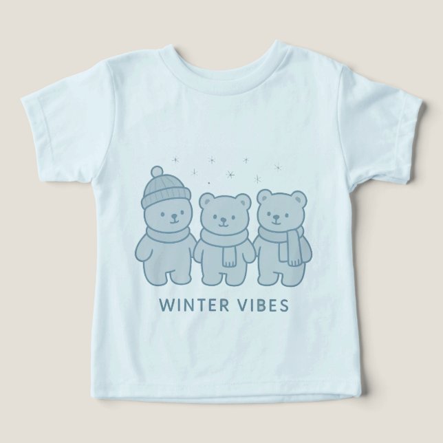 Camiseta Infantil Teddy Team Winter Vibes (Design frontal)
