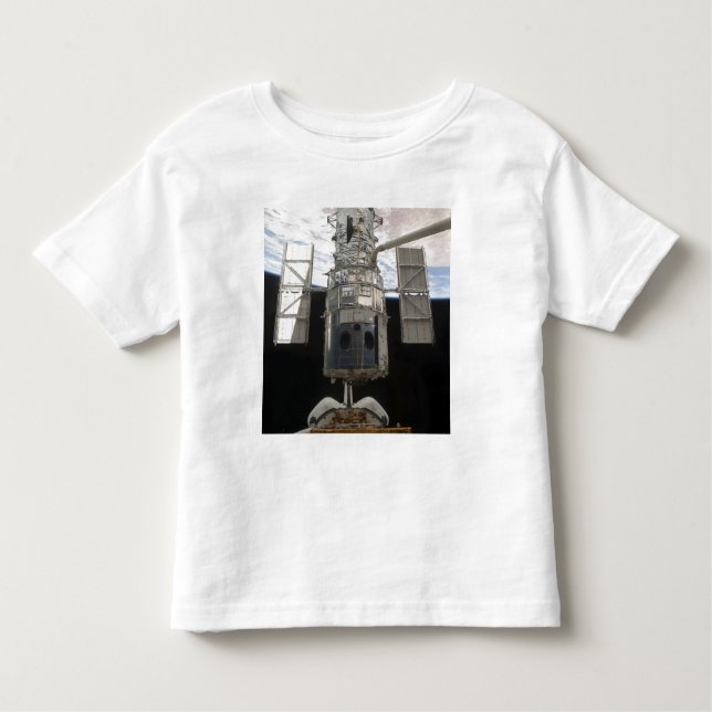 Camiseta Infantil Telescópio Espacial Hubble na baía de carga de Atl (Frente)